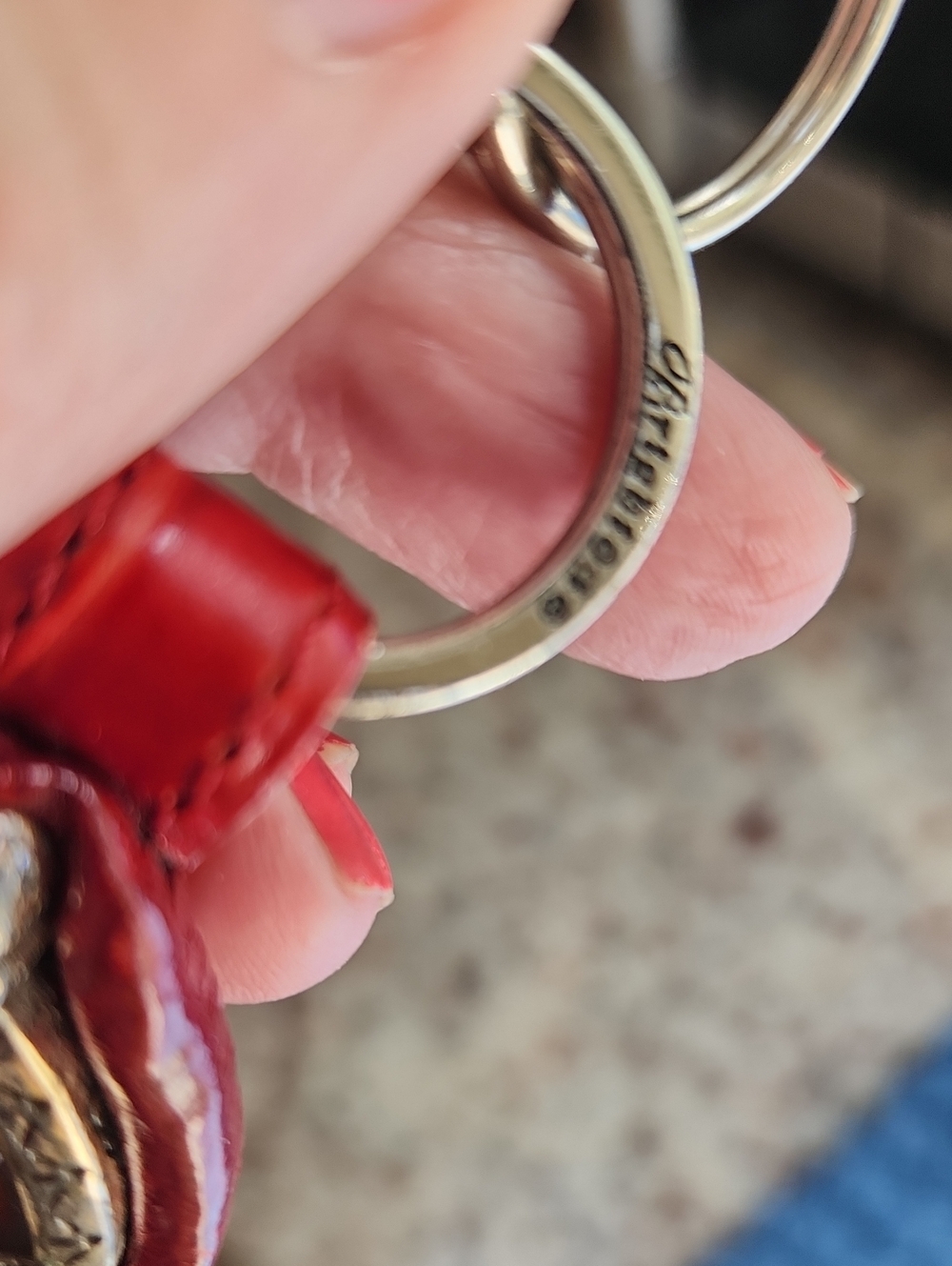 Brighton Red Heart Keychain Leather Charm - - Picture 4 of 5